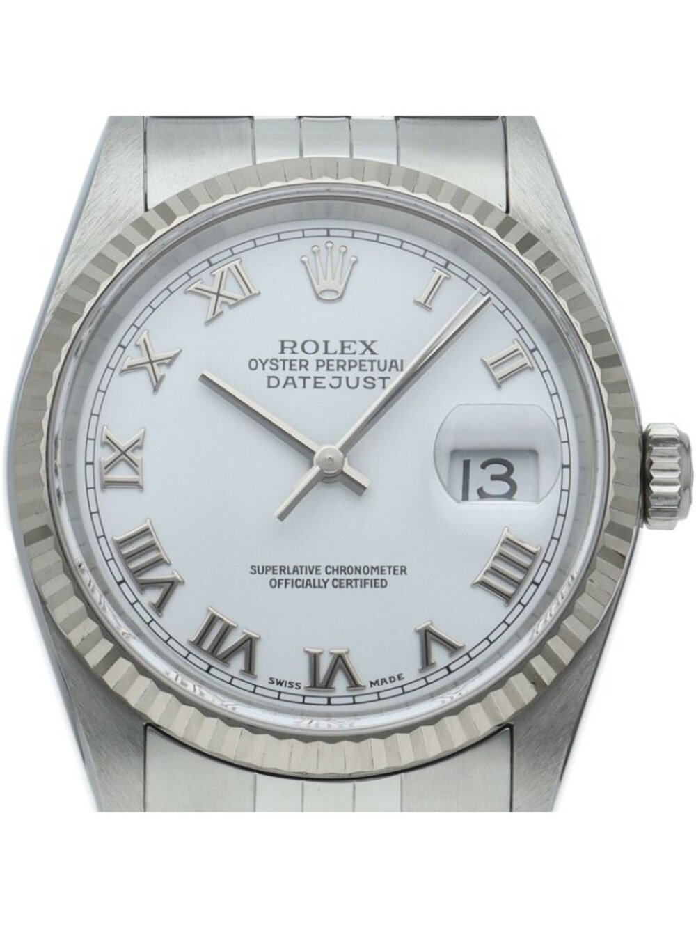 Rolex Datejust Watch 18k White Gold SS Polished